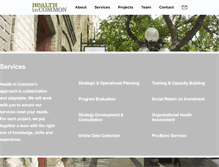 Tablet Screenshot of healthincommon.ca